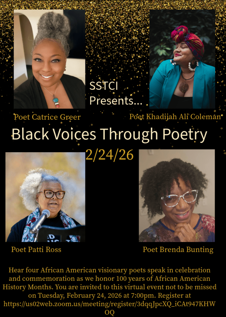 Black Voices through Poetry Virtual Reading, Tuesday, February 24th